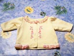 gilet de bébé taille 3 mois... et oui! elle et petite Youfie! Gilet